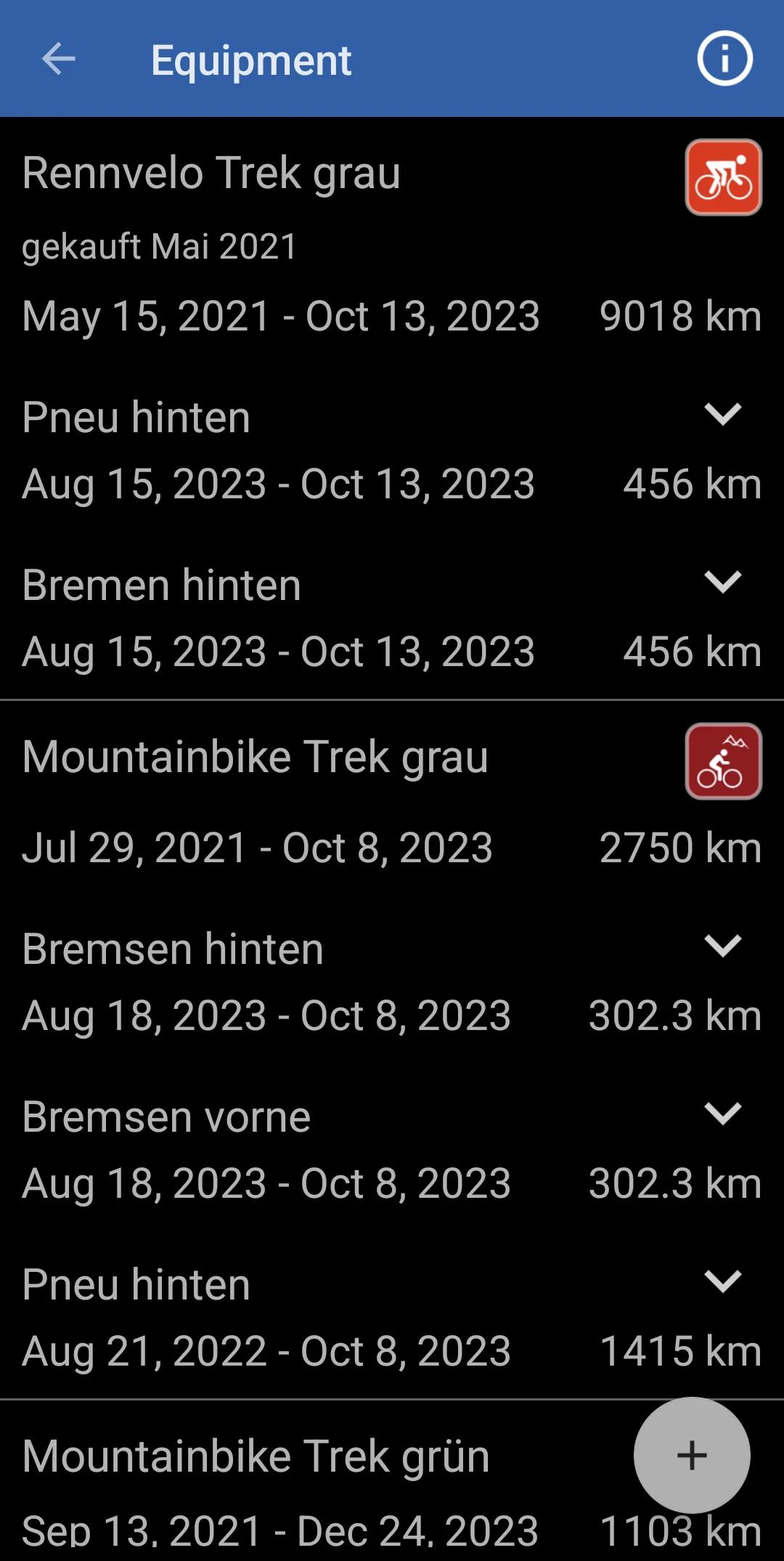 SportLog - training diary screenshot